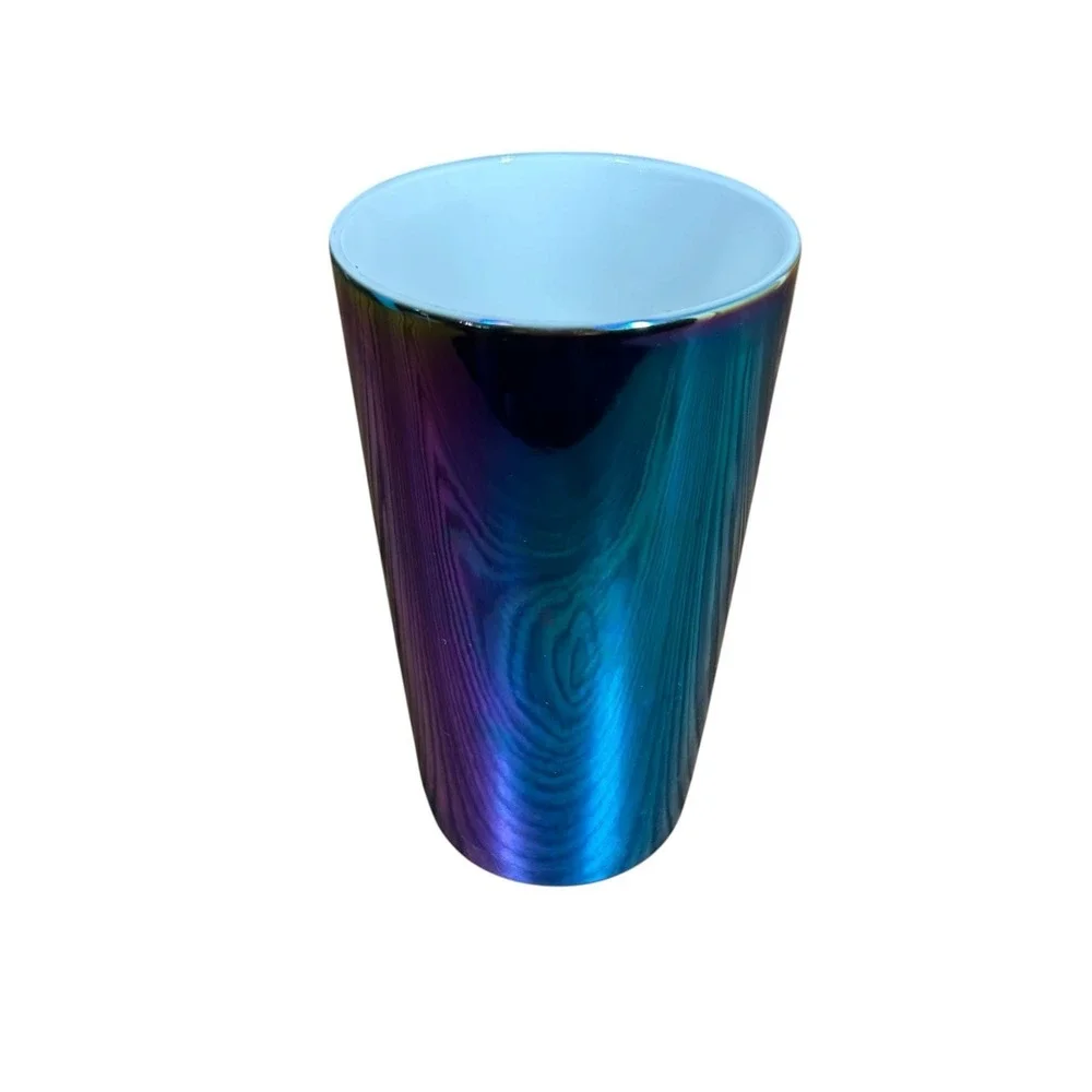 Starbucks Coffee Mug 16oz Rainbow Holographic Iridescent Oil Slick 2022 Holiday